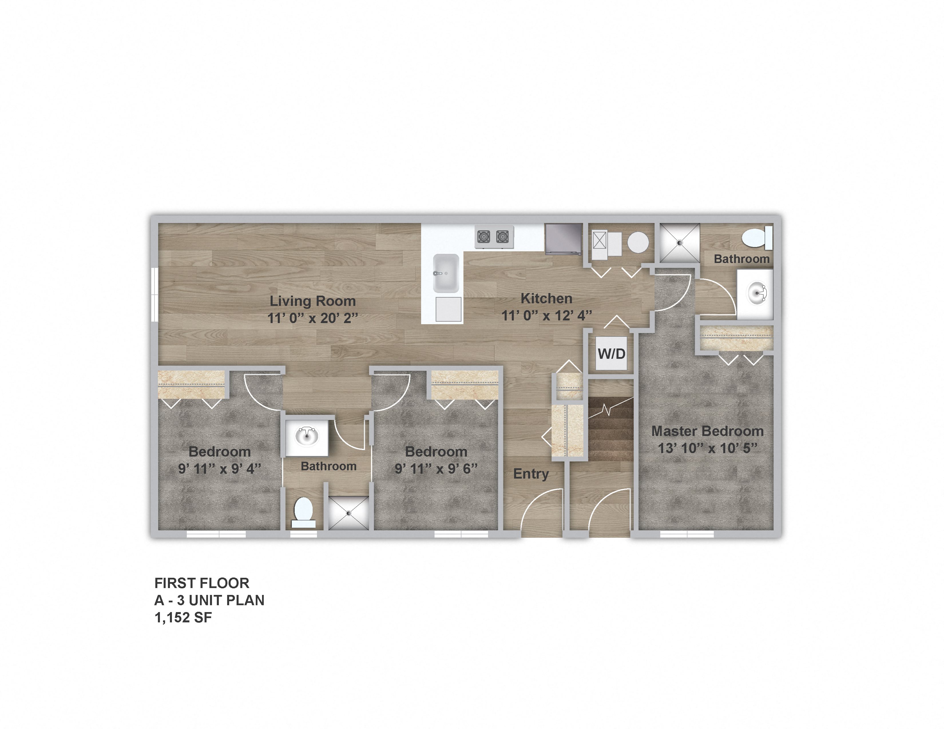 3 Bedroom - First Floor Floor Plan 7